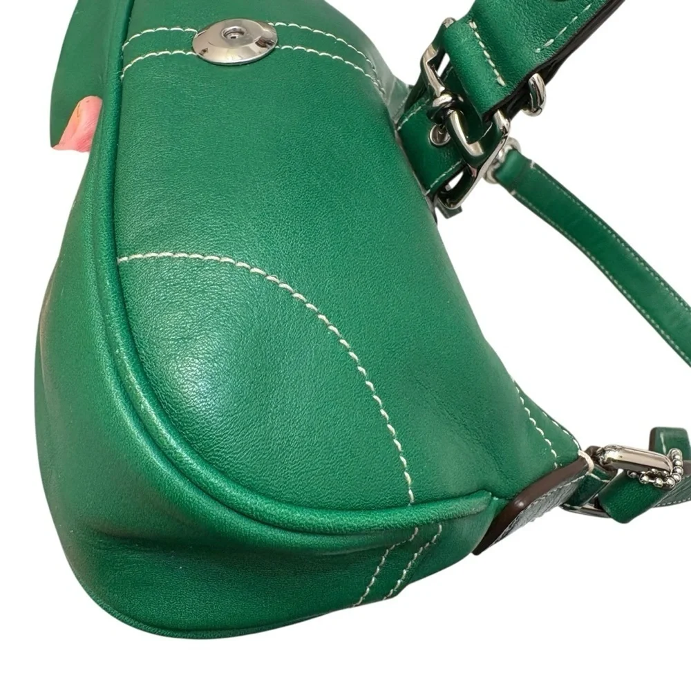 Coach vintage 7542 hamptons mini soho Demi bag in green leather rare